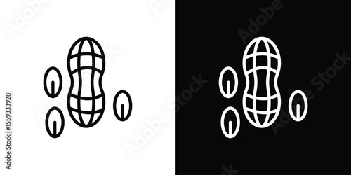 Peanut icon vector, Symbol, logo illustrations