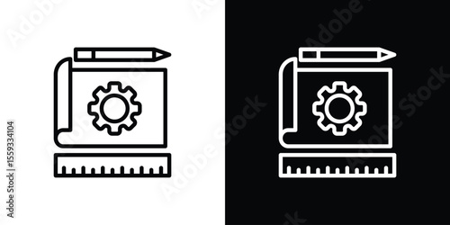 Prototyping icon in trendy stroke thin linear style.