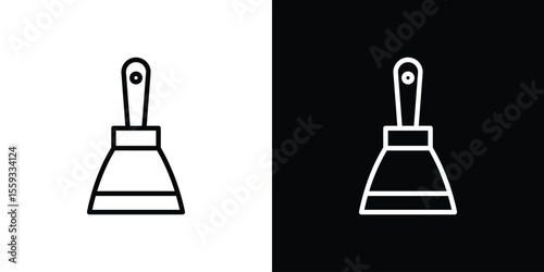 Putty knife icon in trendy stroke thin linear style.