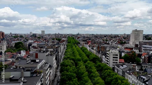 European city from a bird's eye view