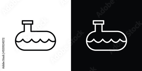 Sewerage tank icon in trendy stroke thin linear style.