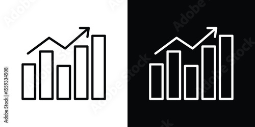 Stagflation icon in trendy stroke thin linear style.