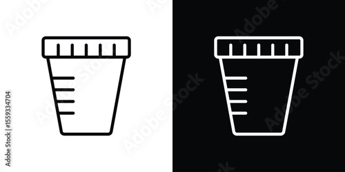 Urine test icon in trendy stroke thin linear style.