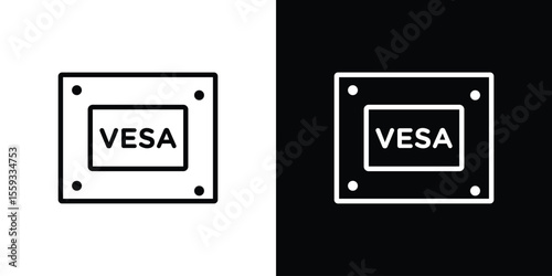 Vesa icon in trendy stroke thin linear style.