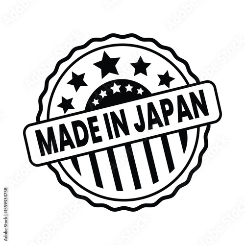 made in Japan stamp, Japan origin label, made in Japan badge, Japanese quality stamp, Japan product label, made in Japan seal
