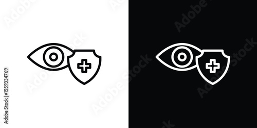 Vision insurance icon in trendy stroke thin linear style.