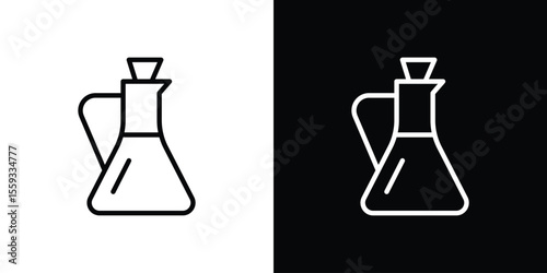 Vinegar icon in trendy stroke thin linear style.