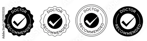 Doctor Recommended vector badge