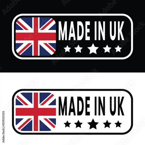 made in UK stamp, made in UK label, UK origin stamp, British made badge