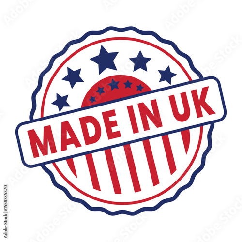 made in UK stamp, made in UK label, UK origin stamp, British made badge