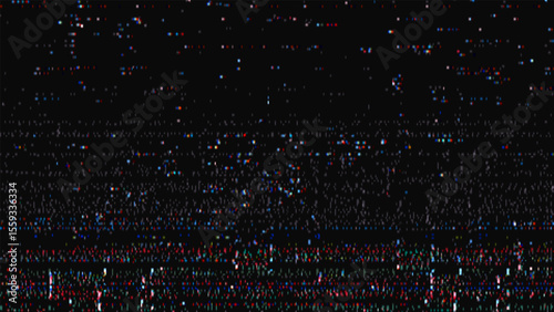 Digital screen displaying static noise. Abstract video signal error background for technology and modern design concepts.