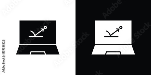 Bounce rate icon in trendy stroke thin linear style.