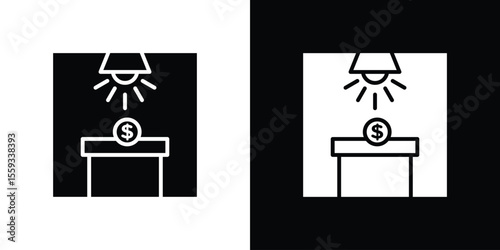 Business incubator icon in trendy stroke thin linear style.