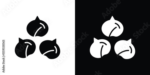 Chickpeas hummus icon in trendy stroke thin linear style.