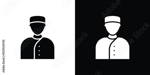 Concierge icon in trendy stroke thin linear style.