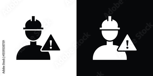 Construction risk icon in trendy stroke thin linear style.