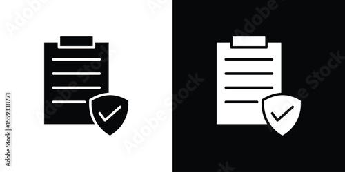 Contract coverage icon in trendy stroke thin linear style.