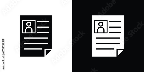 Criminal record icon in trendy stroke thin linear style.