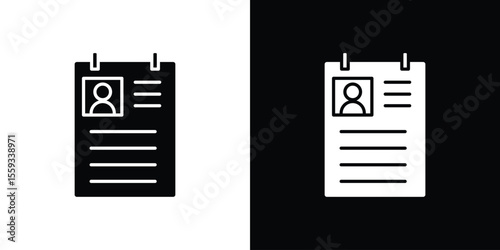 Curriculum icon in trendy stroke thin linear style.