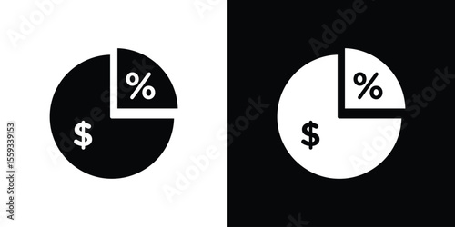 Dividend yield icon in trendy stroke thin linear style.