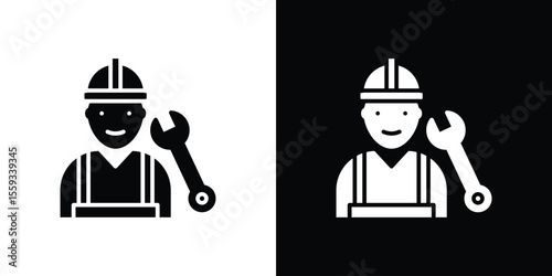 Engineer icon in trendy stroke thin linear style.