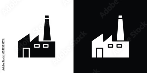 Factory icon vector, Symbol, logo illustrations