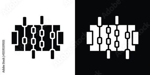 Foosball icon in trendy stroke thin linear style.