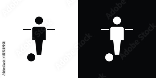 Foosball icon in trendy stroke thin linear style.