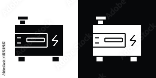 Generator icon in trendy stroke thin linear style.