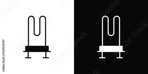 Heating element icon in trendy stroke thin linear style.