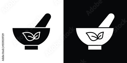 Herbal medicine icon in trendy stroke thin linear style.