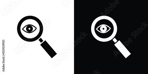 Investigation icon in trendy stroke thin linear style.