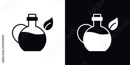 Massage oil icon in trendy stroke thin linear style.