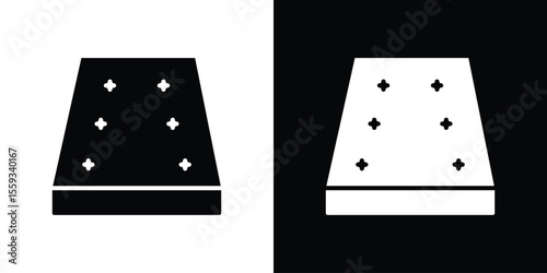 Mattress icon in trendy stroke thin linear style.