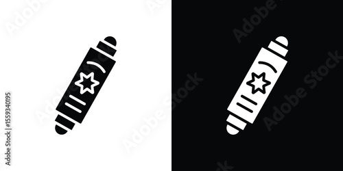 Mezuzah icon in trendy stroke thin linear style.