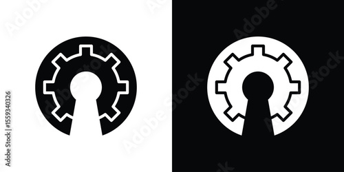 Open source icon in trendy stroke thin linear style.