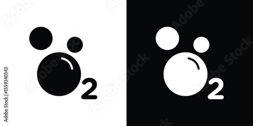 Oxygen O2 icon vector, Symbol, logo illustrations