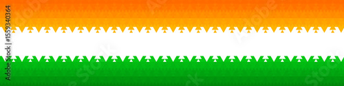 Stylized Geometric Indian Flag with Triangular Pattern