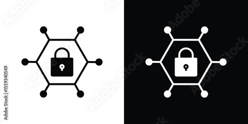 Private network icon in trendy stroke thin linear style.