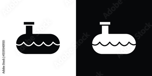 Sewerage tank icon in trendy stroke thin linear style.