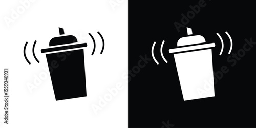 Shaker icon in trendy stroke thin linear style.