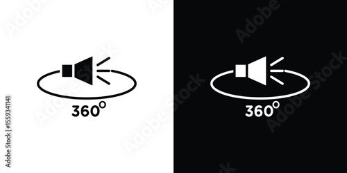 Surround sound icon in trendy stroke thin linear style.