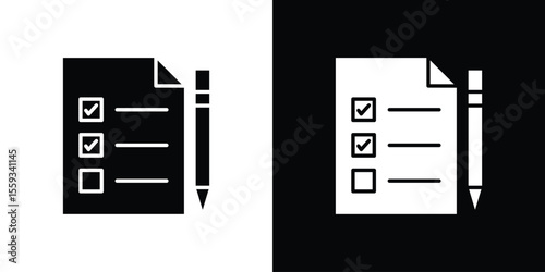 Survey icon in trendy stroke thin linear style.