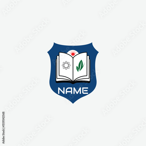 3808 educational logo school college university learning institute book academy organization