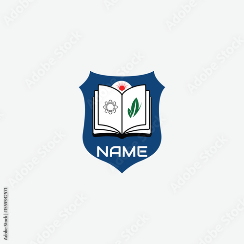 3809 educational logo school college university learning institute book academy organization