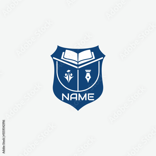 3822 educational logo school college university learning institute book academy organization