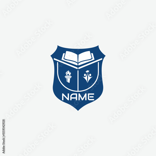 3823 educational logo school college university learning institute book academy organization