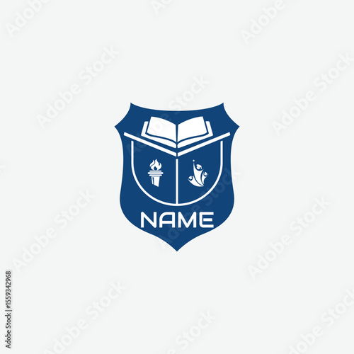3824 educational logo school college university learning institute book academy organization
