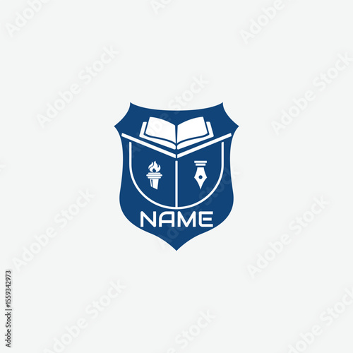 3825 educational logo school college university learning institute book academy organization