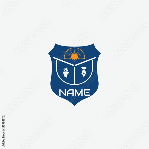3832 educational logo school college university learning institute book academy organization